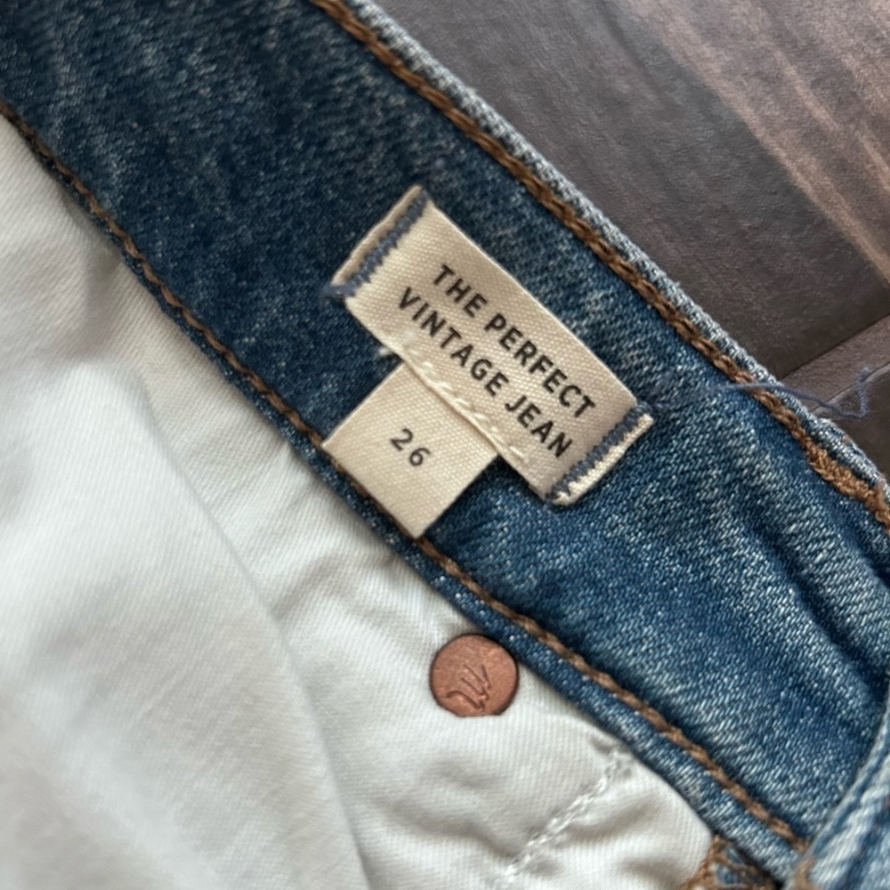 Madewell The Perfect Vintage Straight Leg Jeans in Denman Wash Sz 26 NWOT - Picture 10 of 10